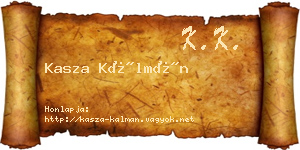 Kasza Kálmán névjegykártya
