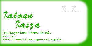 kalman kasza business card