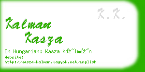 kalman kasza business card